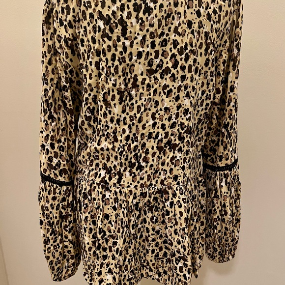 Kivari Leopard Print Blouse with Tassels - Picture 3 of 4